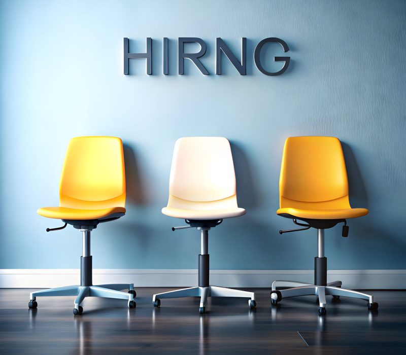 hiring and recruitment poster or banner